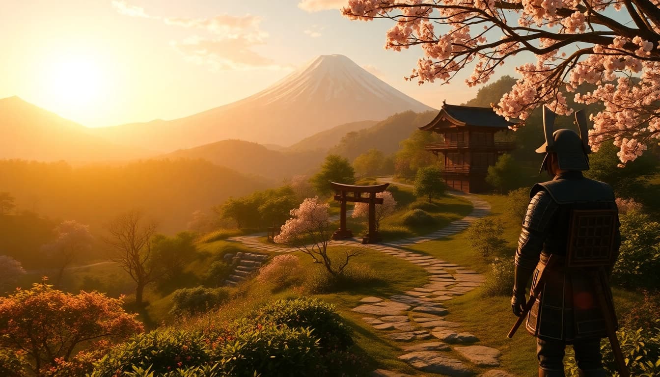 Ghost of Yōtei Bewertung erkundet atemberaubende Landschaften von Hokkaido und zeigt ruhige Natur sowie kulturelle Elemente.