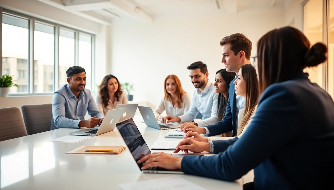 Headhunter Ingenieure bei strategischen Besprechungen in einem modernen Büro mit natürlichem Licht.