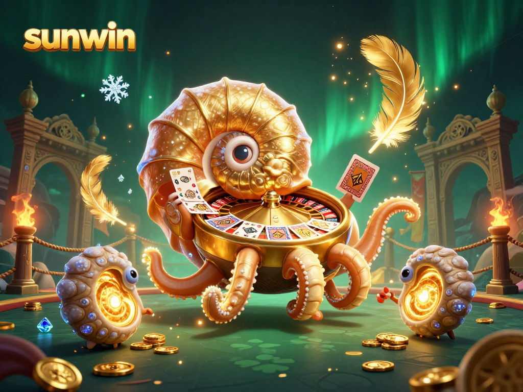Experience thrilling gameplay at sunwin with a charming nautilus roulette and glowing ammonite companions.