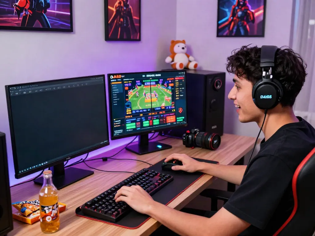 Excitement in online gaming with DA88 platform displayed on multiple screens